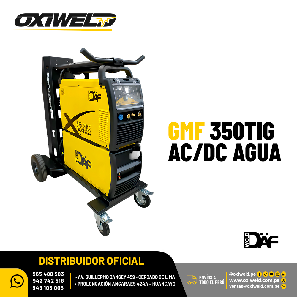 Maquina de Soldar Weld DAF GMF 350 TIG AC/DC Heavy Duty Maquina de Soldar Weld DAF GMF 350 TIG AC/DC Heavy Duty