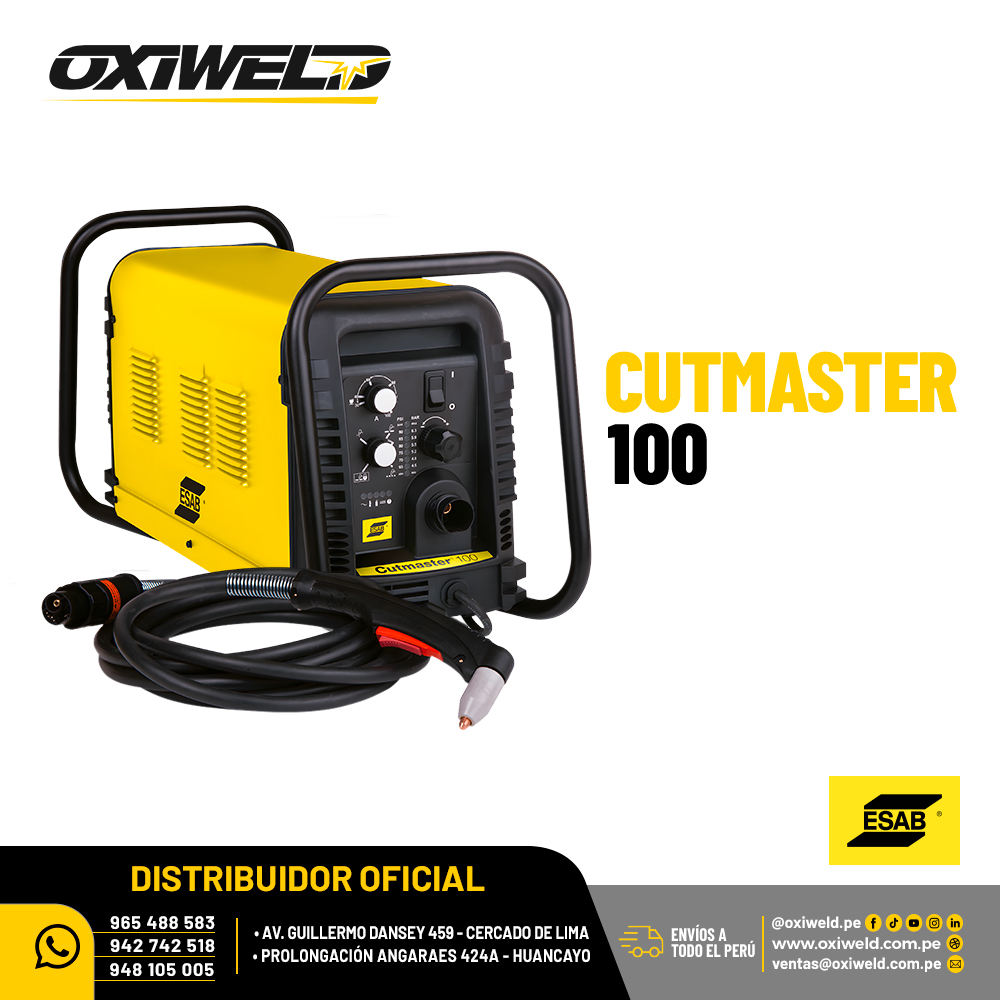 MAQUINA DE CORTE POR PLASMA ESAB CUTMASTER 100 MAQUINA DE CORTE POR PLASMA ESAB CUTMASTER 100
