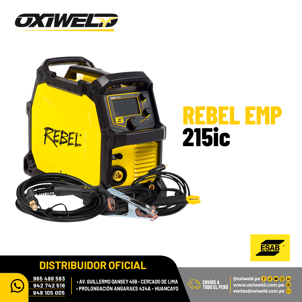 MAQUINA DE SOLDAR REBEL EMP 215ic MAQUINA DE SOLDAR REBEL EMP 215ic