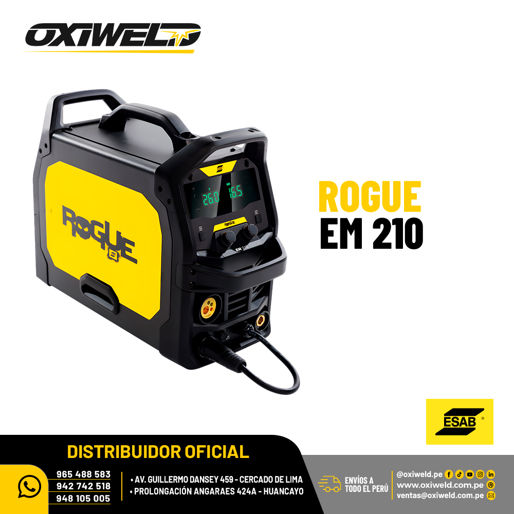 MAQUINA DE SOLDAR ESAB ROGUE EM 210 MAQUINA DE SOLDAR ESAB ROGUE EM 210