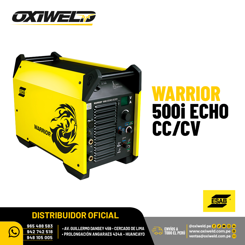 MAQUINA DE SOLDAR ESAB WARRIOR 500i ECHO CC CV MAQUINA DE SOLDAR ESAB WARRIOR 500i ECHO CC CV