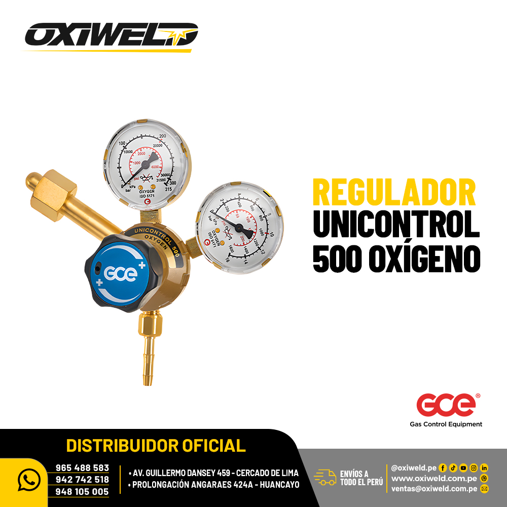Regulador de presion para oxigeno GCE Unicontrol 500 Regulador de presion para oxigeno GCE Unicontrol 500