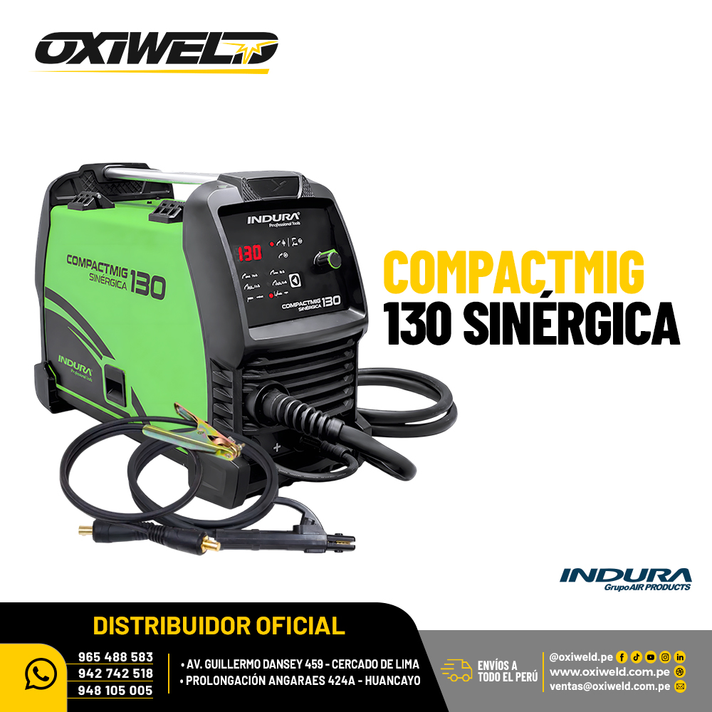 MAQUINA DE SOLDAR INDURA COMPACTMIG 130 SINERGICA MAQUINA DE SOLDAR INDURA COMPACTMIG 130 SINERGICA