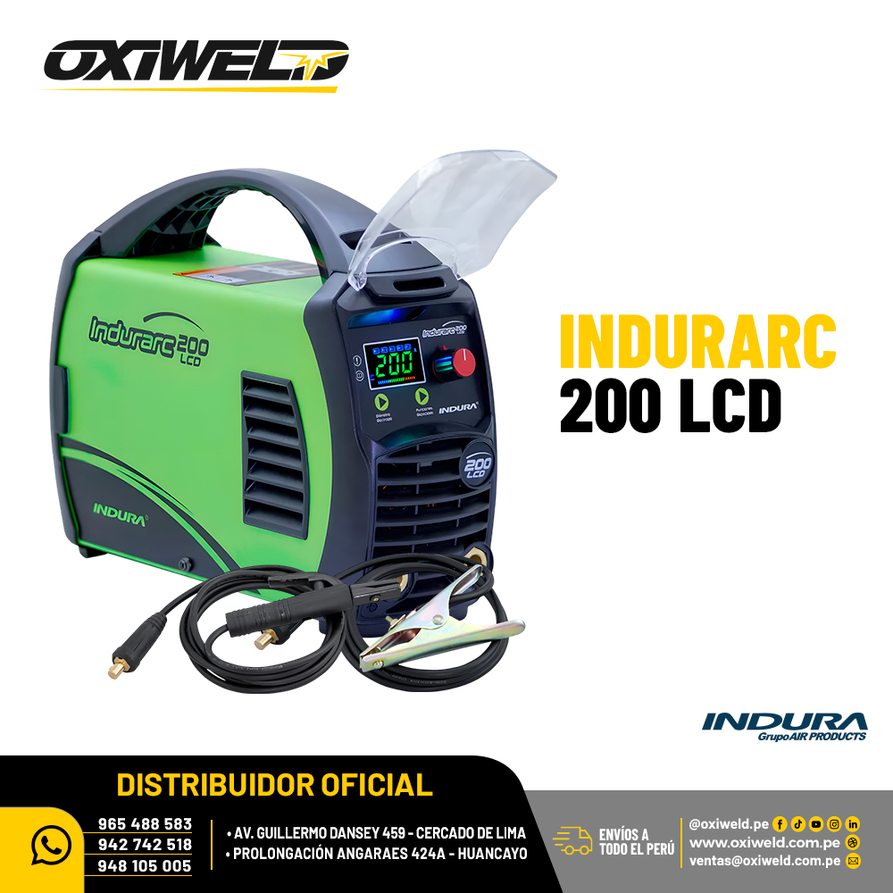 MAQUINA DE SOLDAR INDURA INDURARC 200 LCD MAQUINA DE SOLDAR INDURA INDURARC 200 LCD