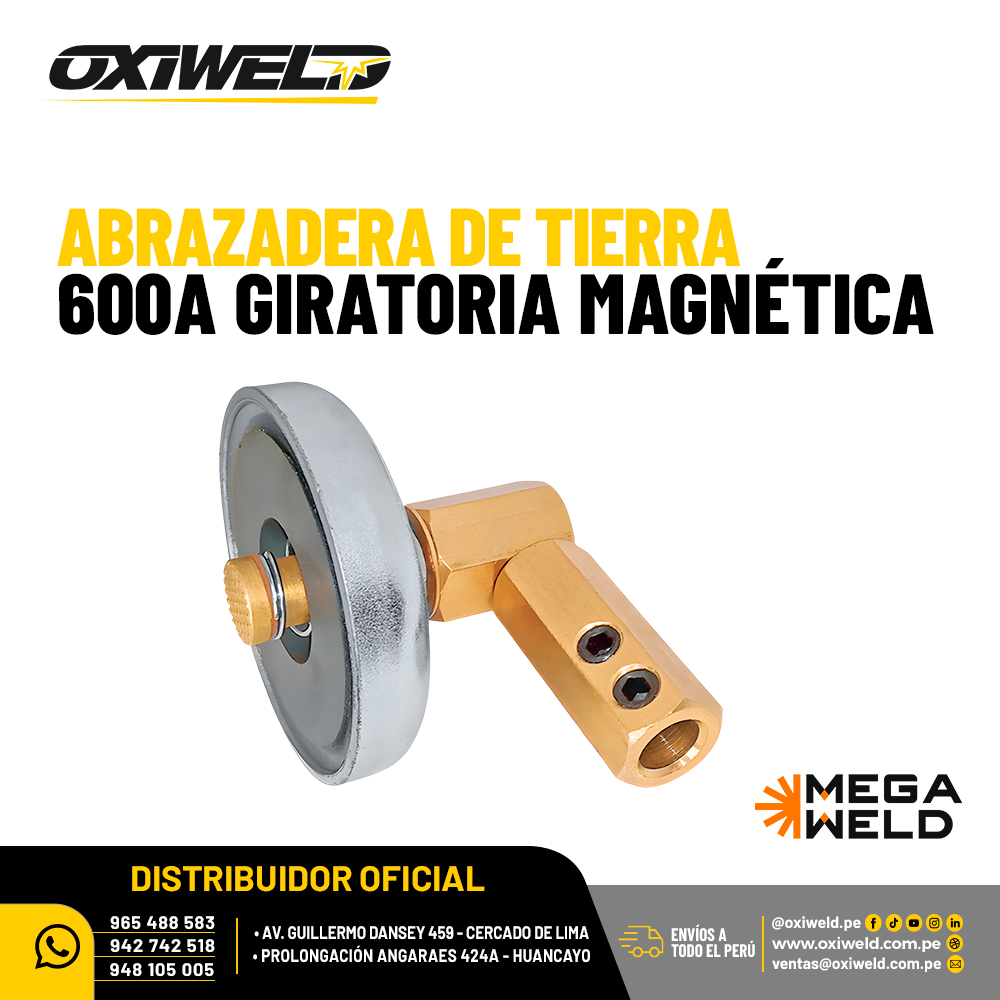 ABRAZADERA DE TIERRA MAGNETICA GIRATORIA 600A MEGAWELD ABRAZADERA DE TIERRA MAGNETICA GIRATORIA 600A MEGAWELD