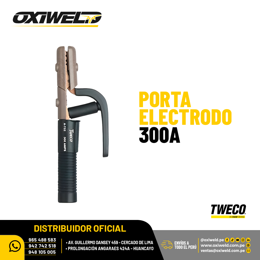 Porta electrodo de 300 A Tweco Porta electrodo de 300 A Tweco