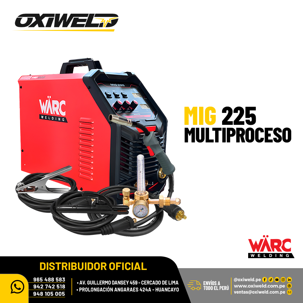 MAQUINA WARC MIG 225 MULTIPROCESO MAQUINA WARC MIG 225 MULTIPROCESO