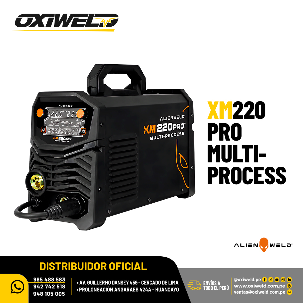 Maquina de Soldar XM 220 Pro Multiprocess Alienweld Maquina de Soldar XM 220 Pro Multiprocess Alienweld