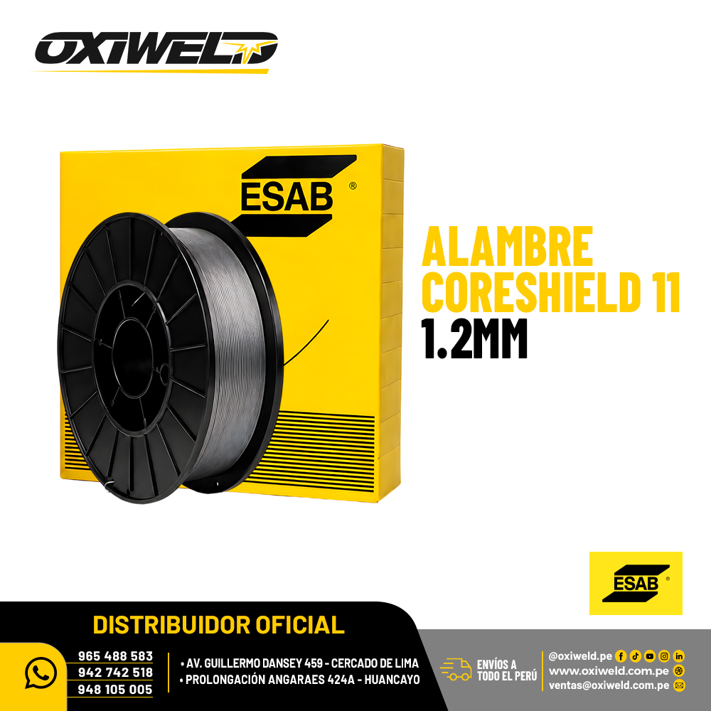 Alambre Coreshield 11 1.2mm Esab Alambre Coreshield 11 1.2mm Esab
