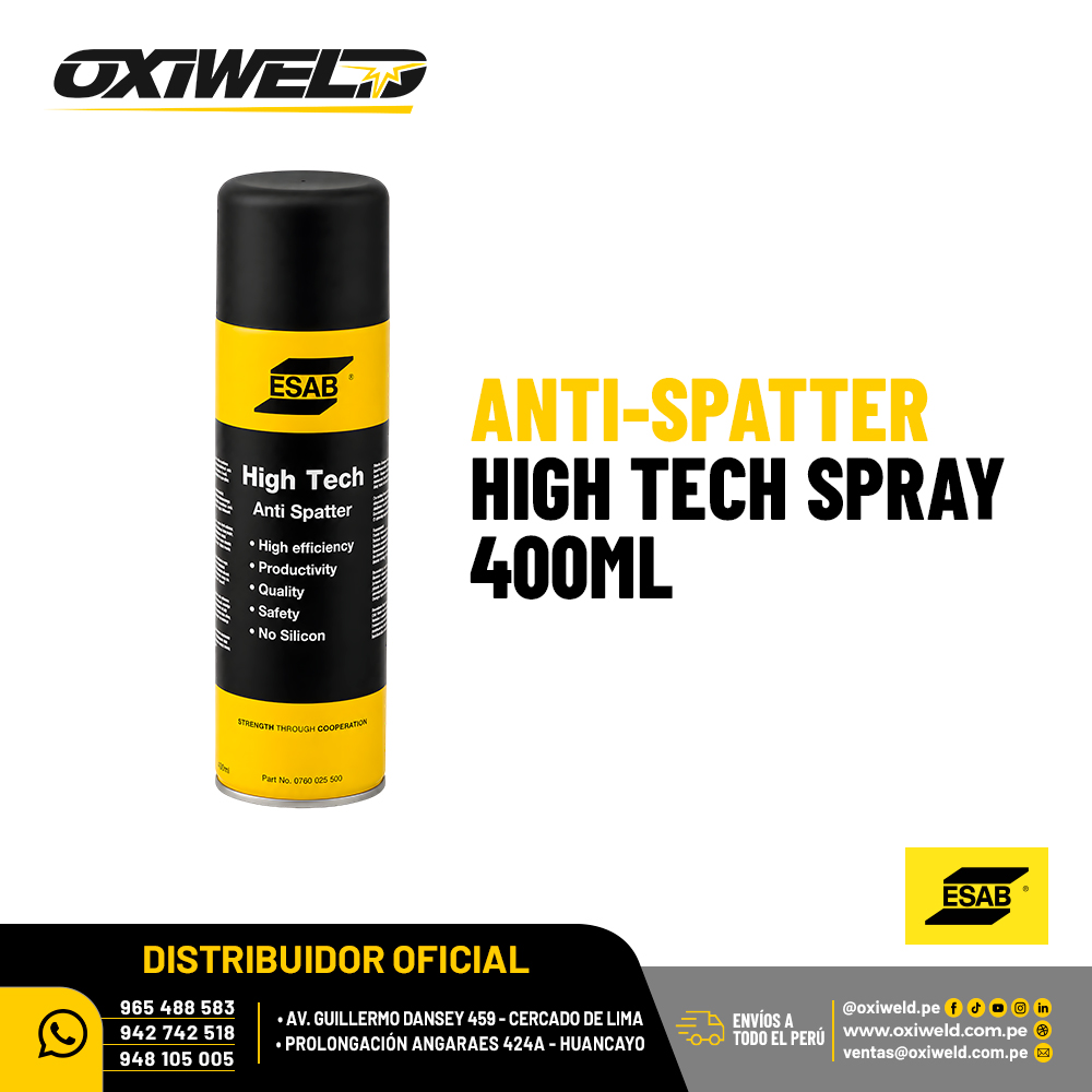 Anti-Spatter High Tech Spray de 400 ml ESAB Anti-Spatter High Tech Spray de 400 ml ESAB