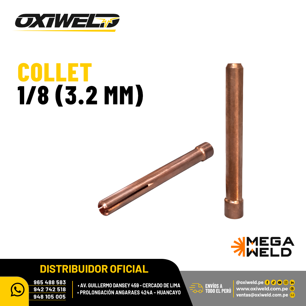 Collet 1/8 de 3.2 mm Megaweld Collet 1/8 de 3.2 mm Megaweld