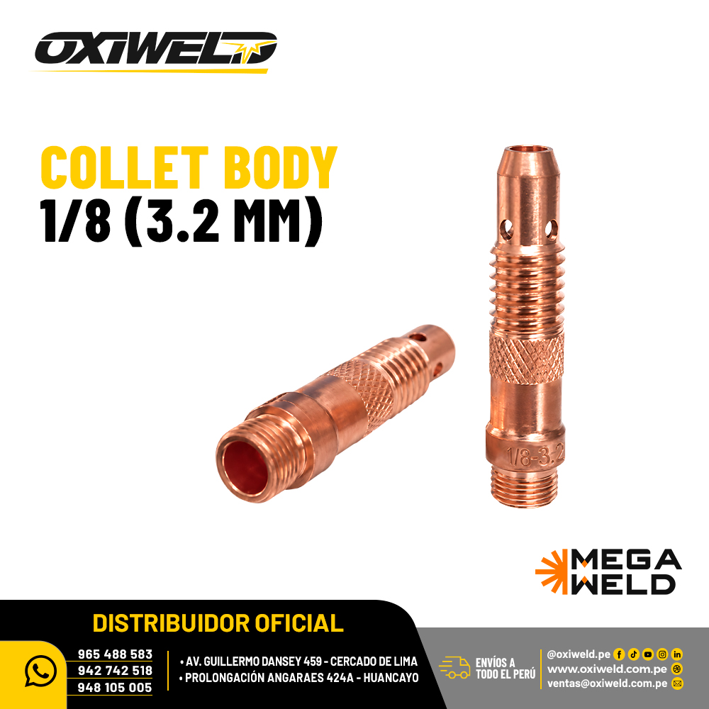 Collet Body 1/8 de 3.2 mm Megaweld Collet Body 1/8 de 3.2 mm Megaweld