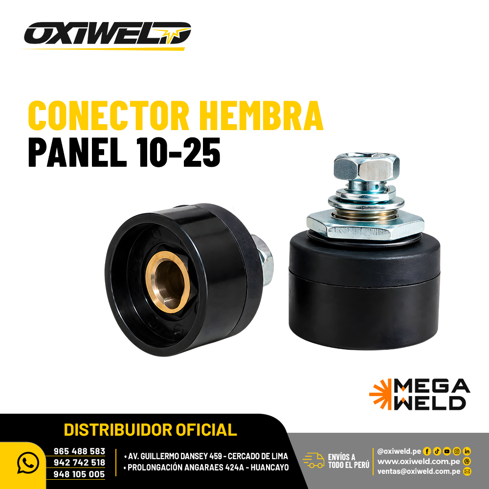 Conector Hembra Panel 10-25 Megaweld Conector Hembra Panel 10-25 Megaweld