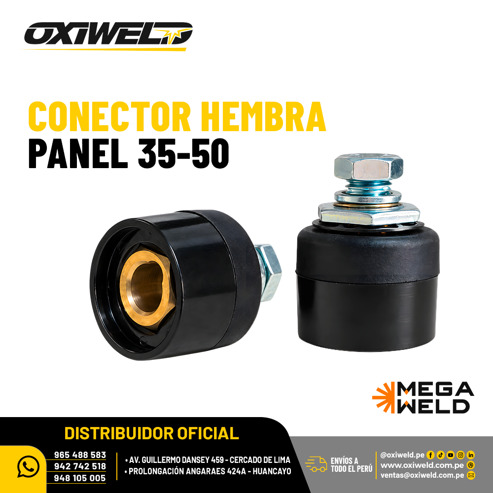 Conector Hembra Panel 35-50 Megaweld Conector Hembra Panel 35-50 Megaweld