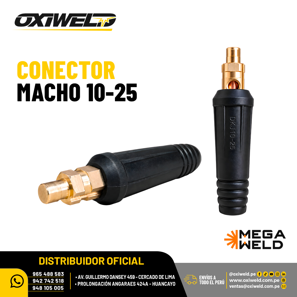 Conector Macho 10-25 Megaweld Conector Macho 10-25 Megaweld