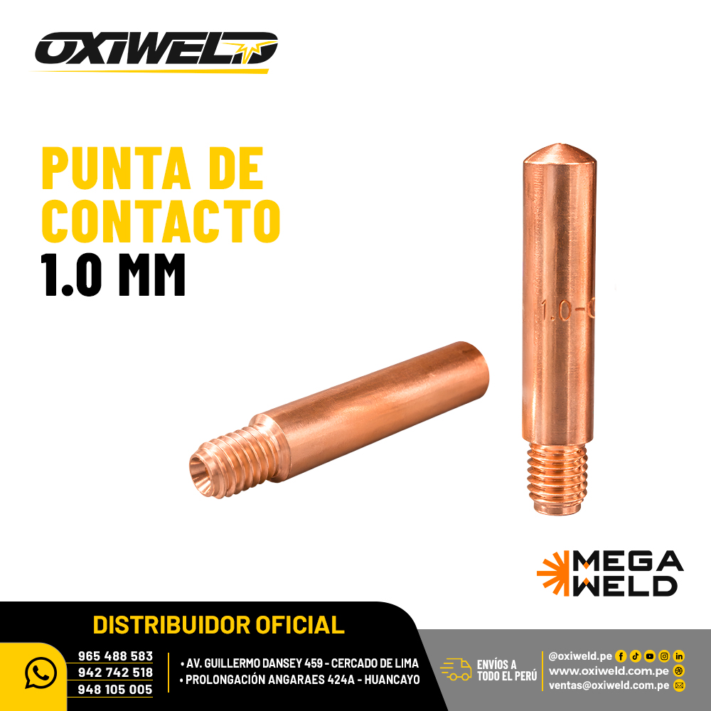 Punta de Contacto 1.0 mm Megaweld Punta de Contacto 1.0 mm Megaweld
