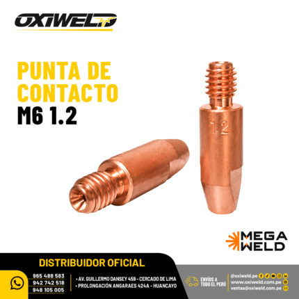 Punta de Contacto M6 1.2 mm Megaweld