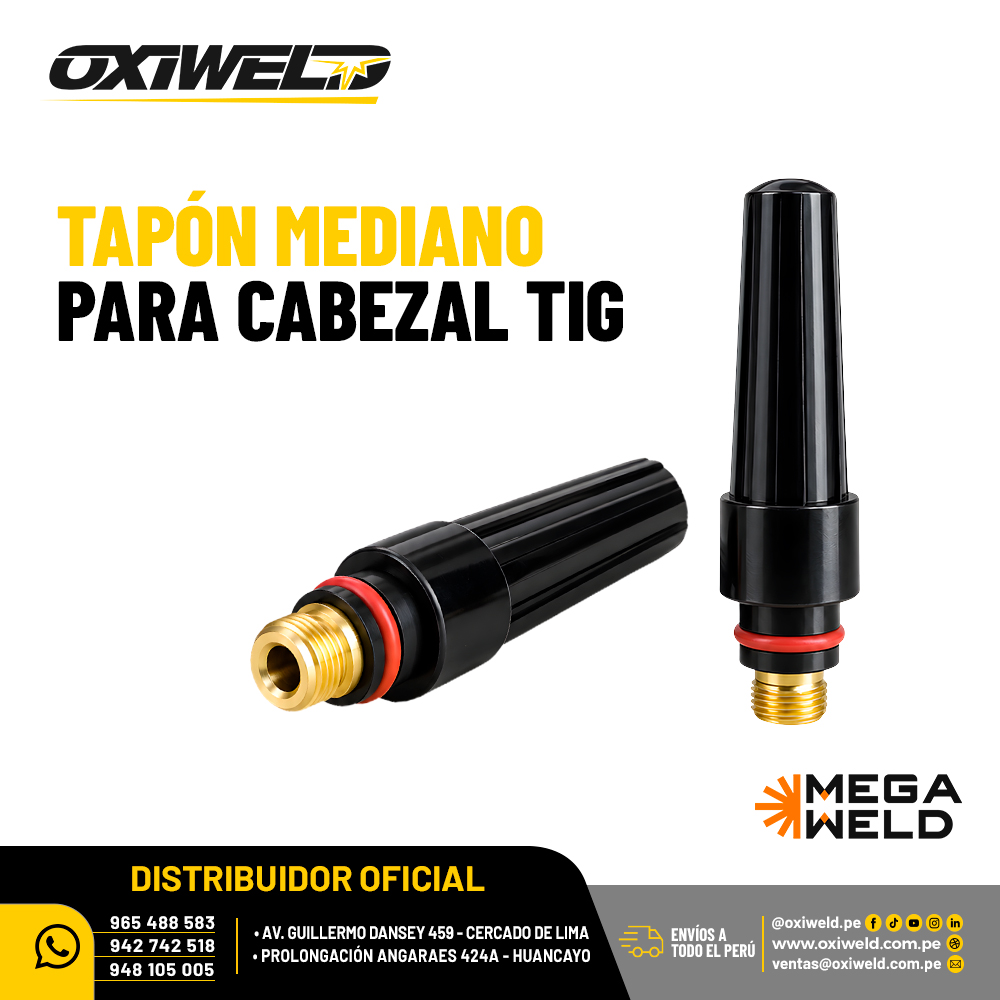Tapon Mediano para Cabezal TIG Megaweld Tapon Mediano para Cabezal TIG Megaweld