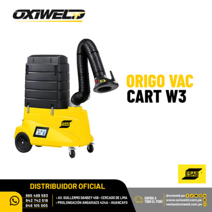 Extractor de humo ESAB Origo Vac Cart W3 con brazo de extracción para soldadura industrial