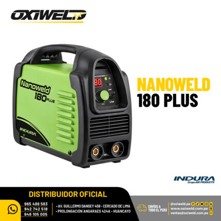 Máquina de soldar Indura NanoWeld 180 Plus inverter de 180 amperios para soldadura MMA y TIG Lift