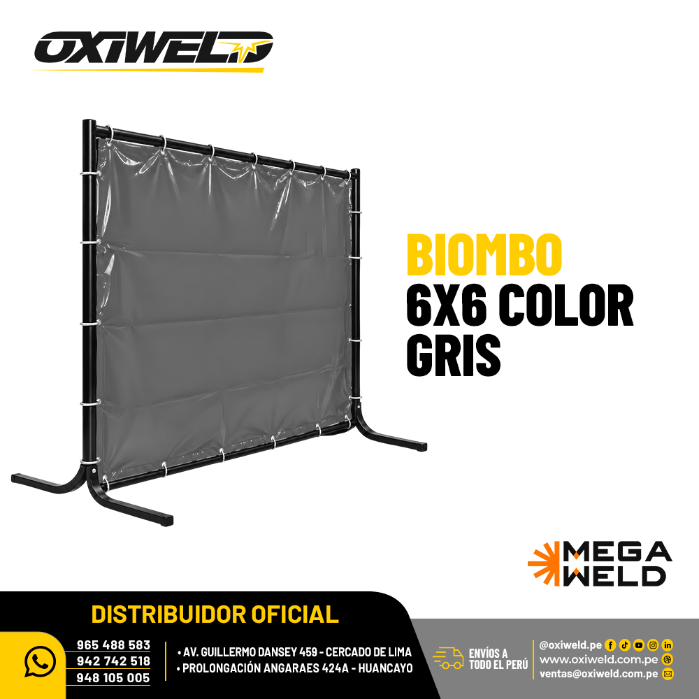 Biombo 6x6 Color Gris Megaweld Biombo 6x6 Color Gris Megaweld