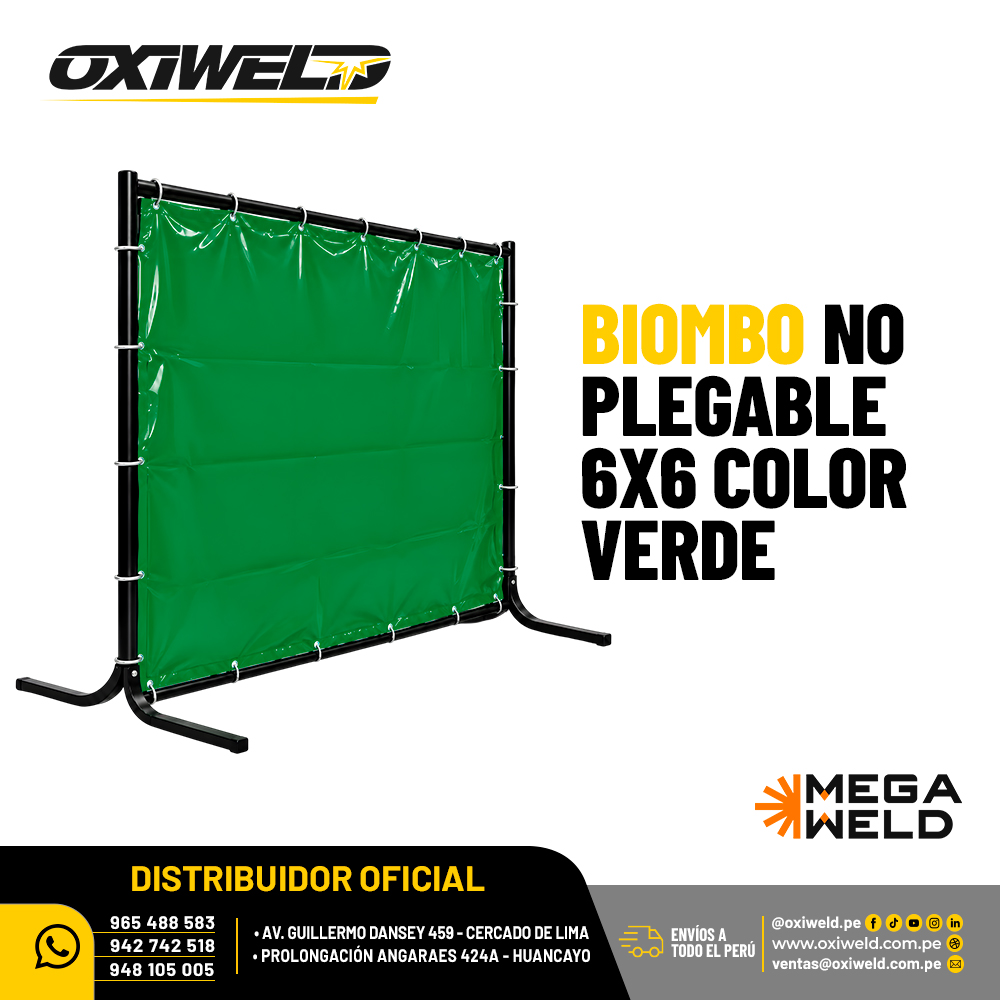 Biombo No Plegable 6x6 Color Verde Megaweld Biombo No Plegable 6x6 Color Verde Megaweld