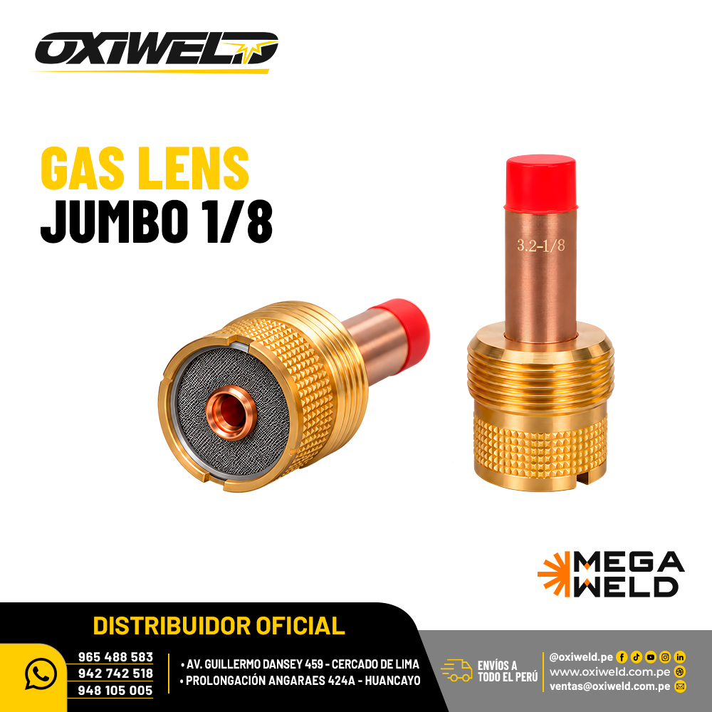 Gas Lens Jumbo 1/8 Megaweld Gas Lens Jumbo 1/8 Megaweld