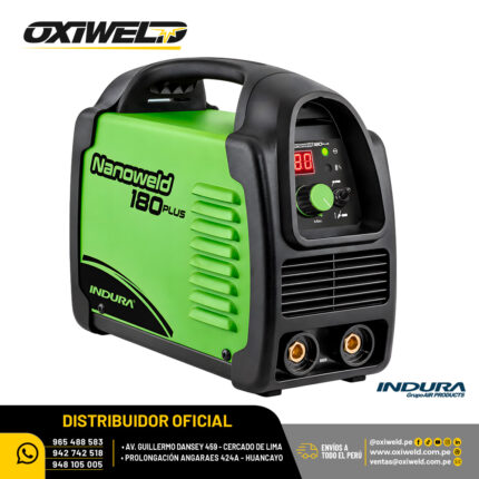 Soldadora inverter portátil Indura NanoWeld 180 Plus para trabajos de soldadura con electrodo y TIG